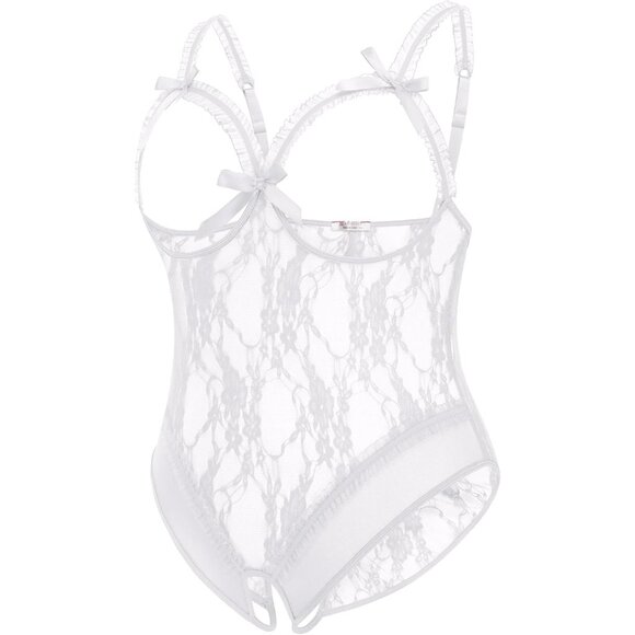 Plus Size Sexy Lace Bodysuit with Adjustable Straps - Celebration Ready, X-Large - Picture 3 of 6